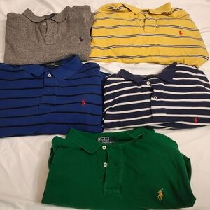 Ralph Lauren Polo Shirt Set - Striped and Solid
